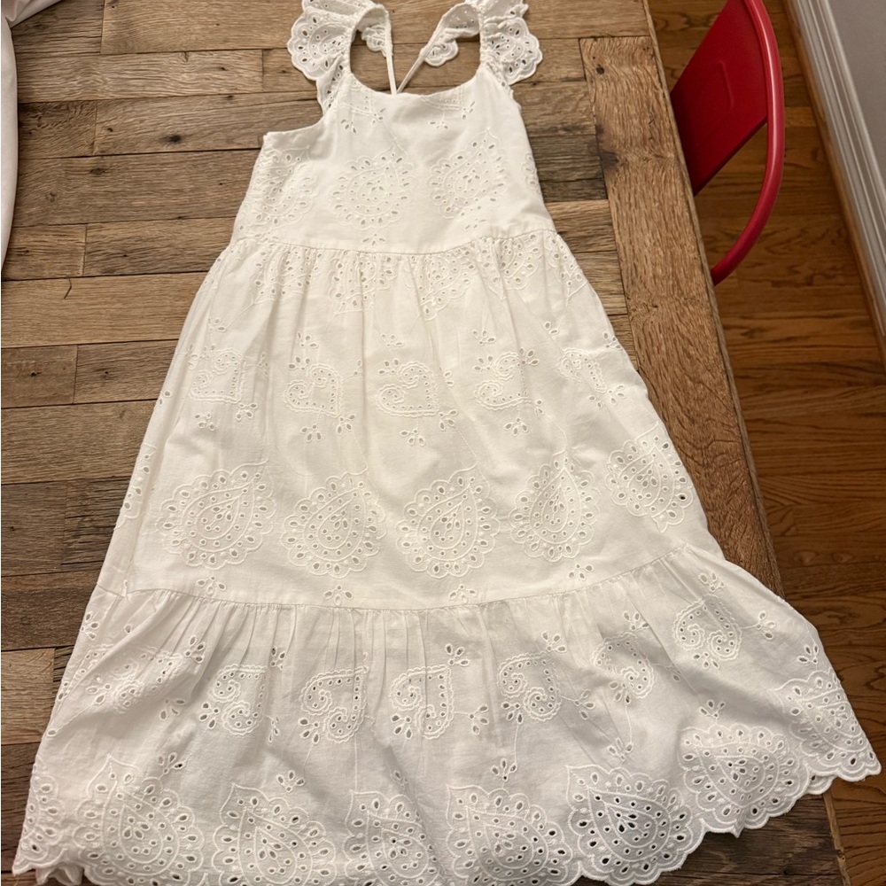 Zara White Eyelet Kids Dress